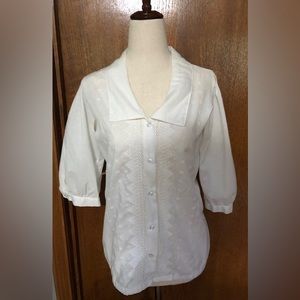 Button down Eyelet Blouse